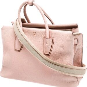 MCM Blush Pink Leather Milla Tote Bag